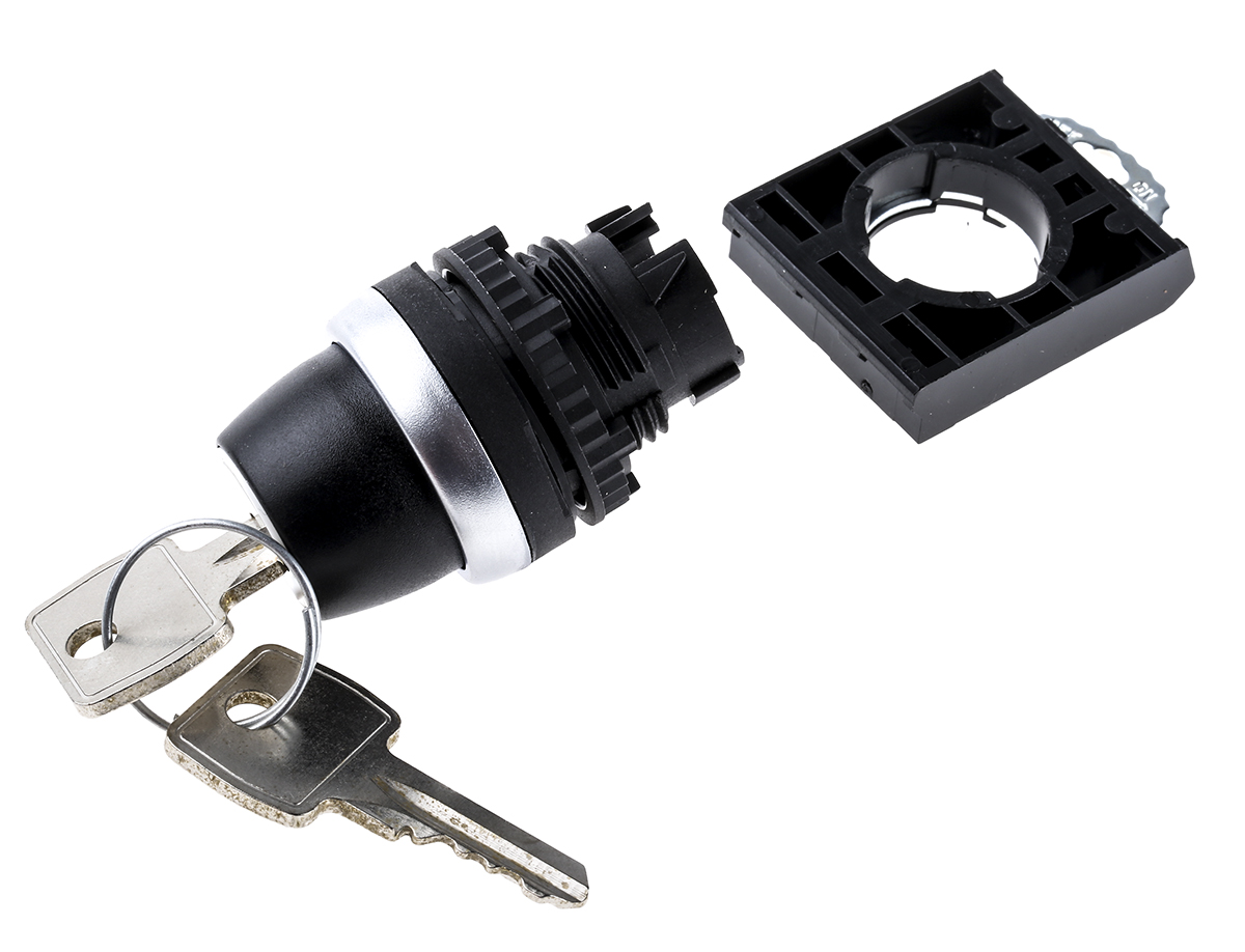BACO BACO 3-position Key Switch Head, Maintained, 22 mm Cutout