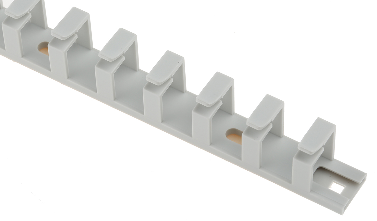 Hager Self-Adhesive Grey - Flexible Slot, W11mm x D15 mm, L250 mm, Polyamide