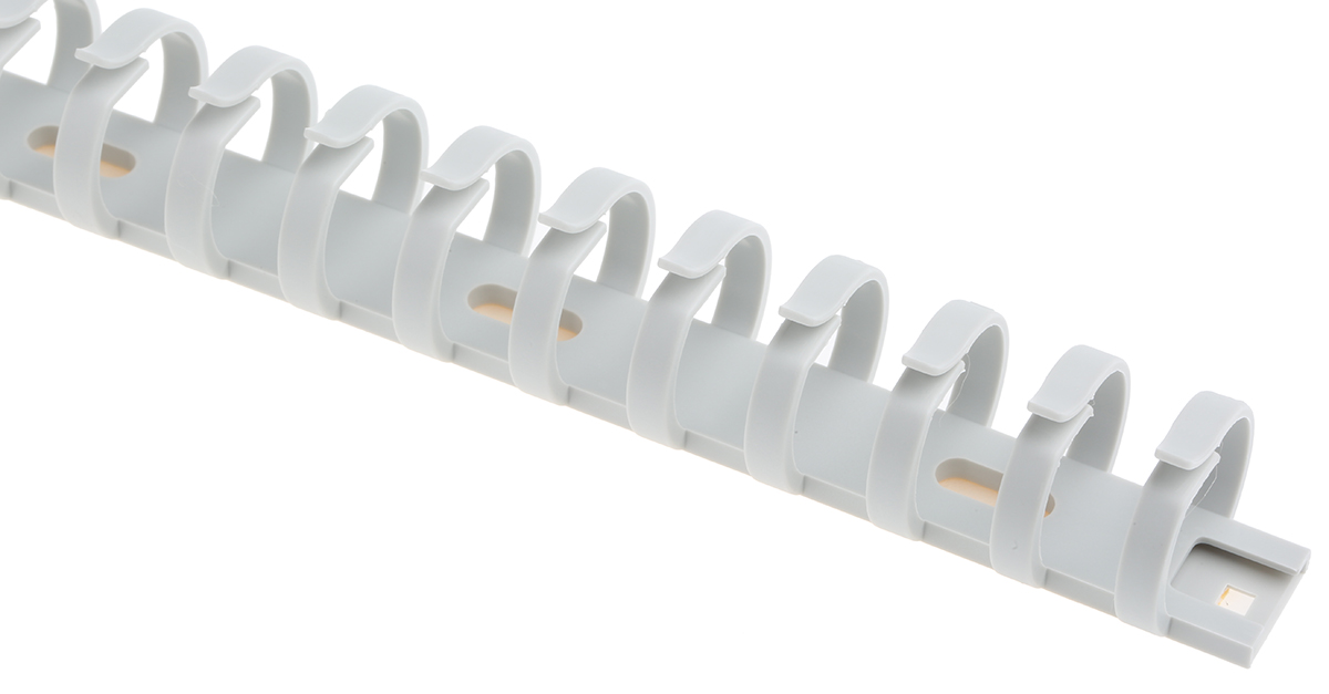 Hager Self-Adhesive Grey - Flexible Slot, W23mm x D21 mm, L0.5 m, Polyamide