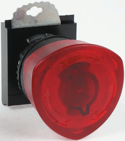 BACO Red Stay Put Push Button Head, 22 mm Cutout, IP66