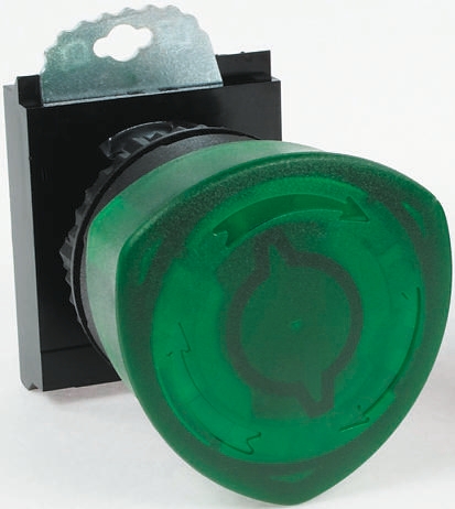 BACO Green Stay Put Push Button Head, 22 mm Cutout, IP66