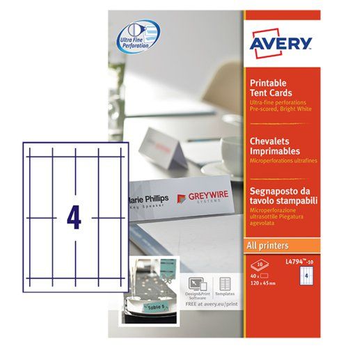 Avery White Adhesive High Visibility Label Sheet, Pack of 10 Per Pack