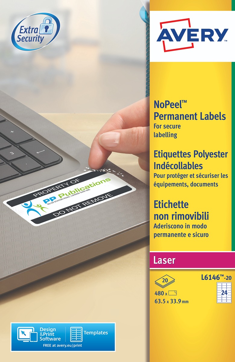 Avery White Laser Printer Label