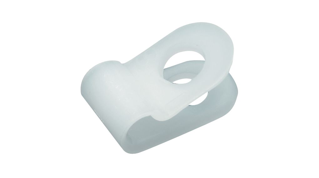 Plica White Polyamide 66 Cable Clamp, 6.3 mm Max. Bundle Screw