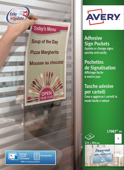 Avery Clear Safety Label Sign