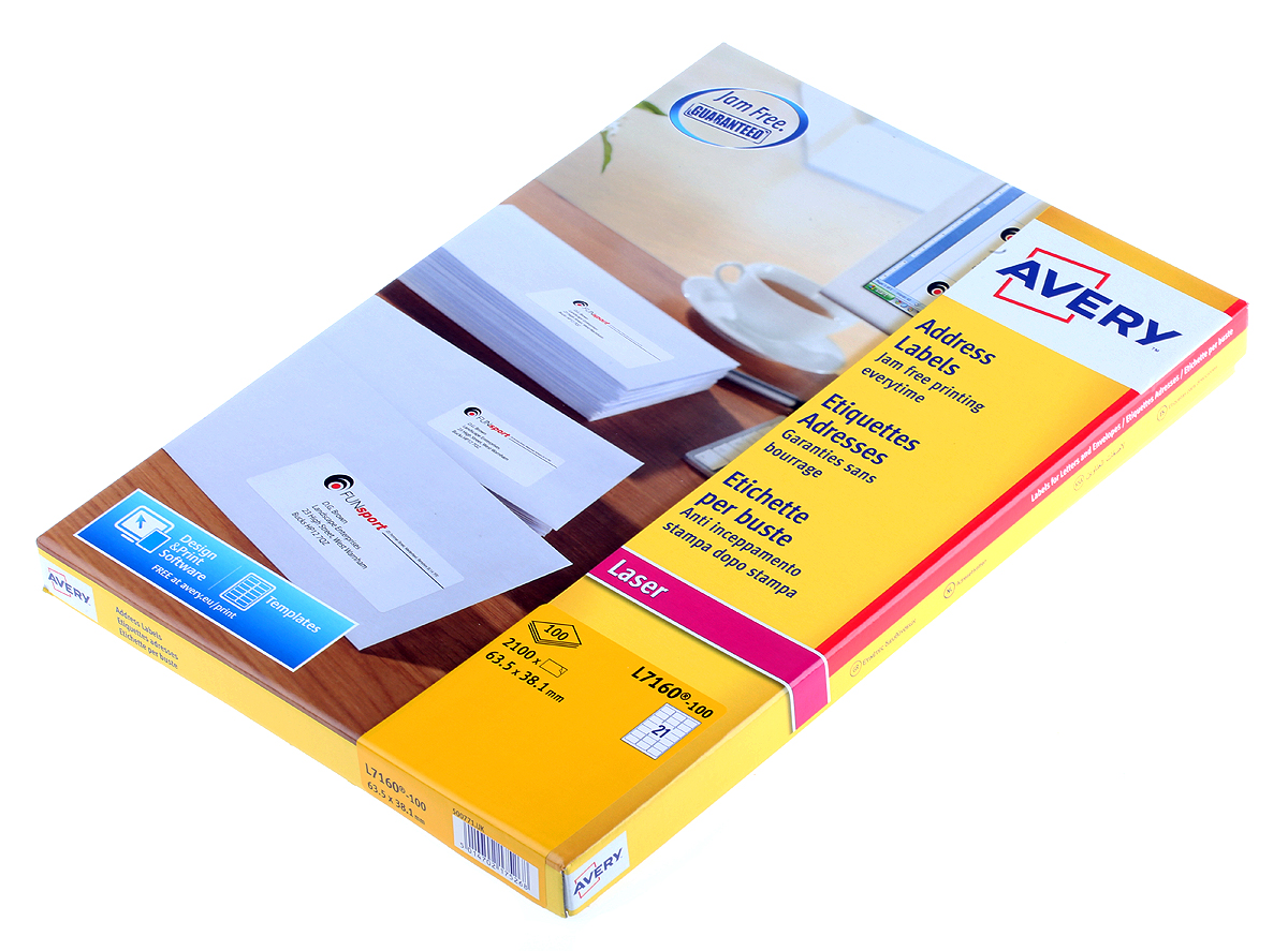 Avery White Adhesive Address Label Sheet, Pack of 100 Per Pack