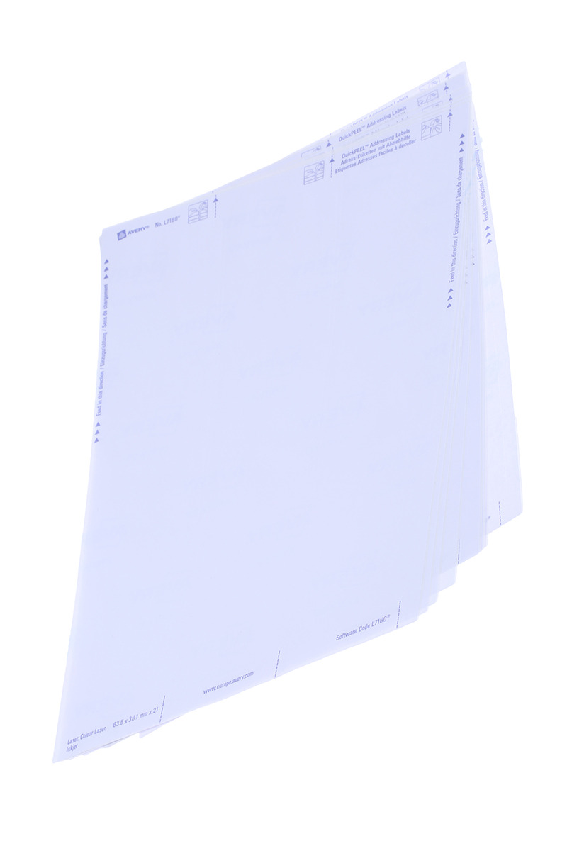 Avery White Adhesive Address Label Sheet, Pack of 40 Per Pack