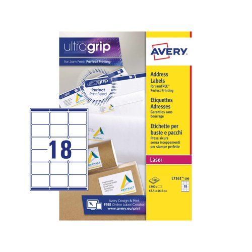 Avery White Adhesive High Visibility Label Sheet, Pack of 100 Per Pack