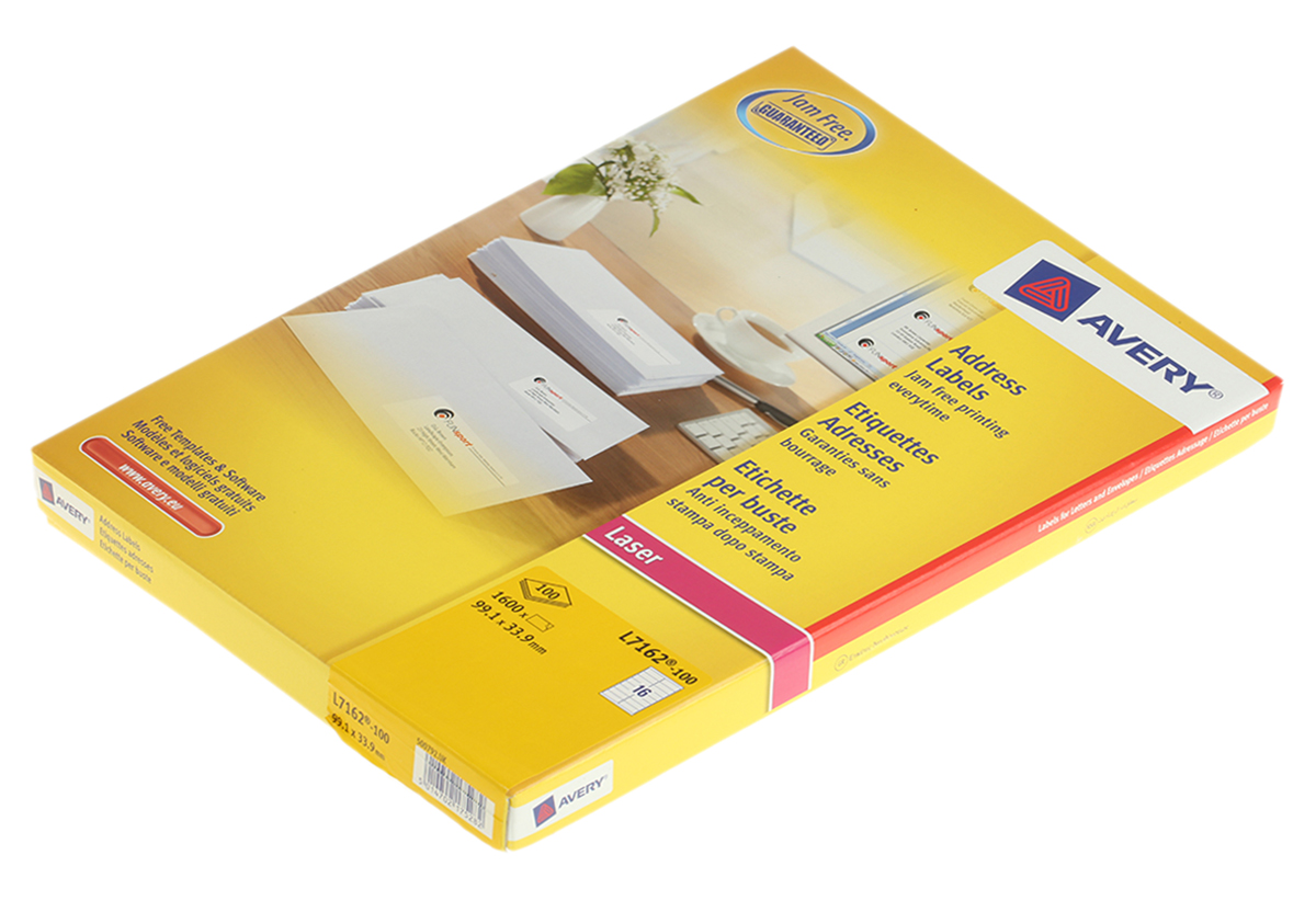 Avery White Adhesive Address Label Sheet, Pack of 100 Per Pack