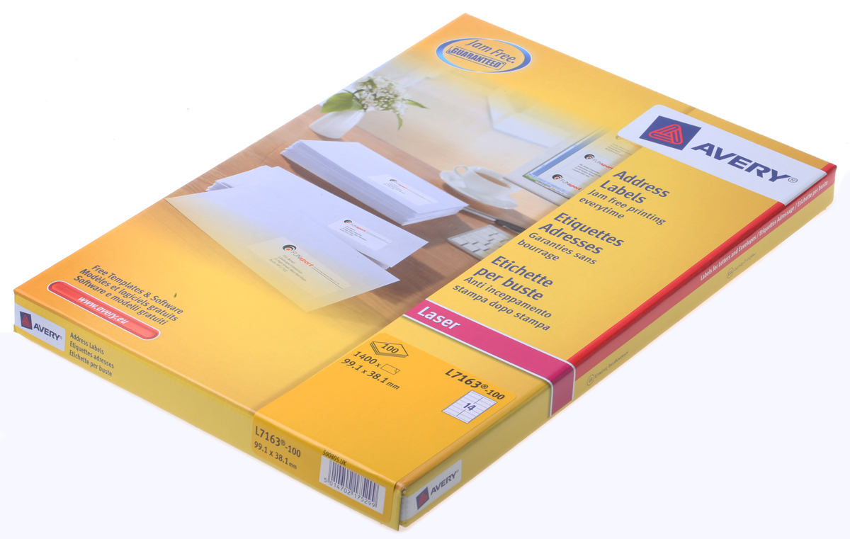 Avery White Adhesive Address Label Sheet, Pack of 100 Per Pack