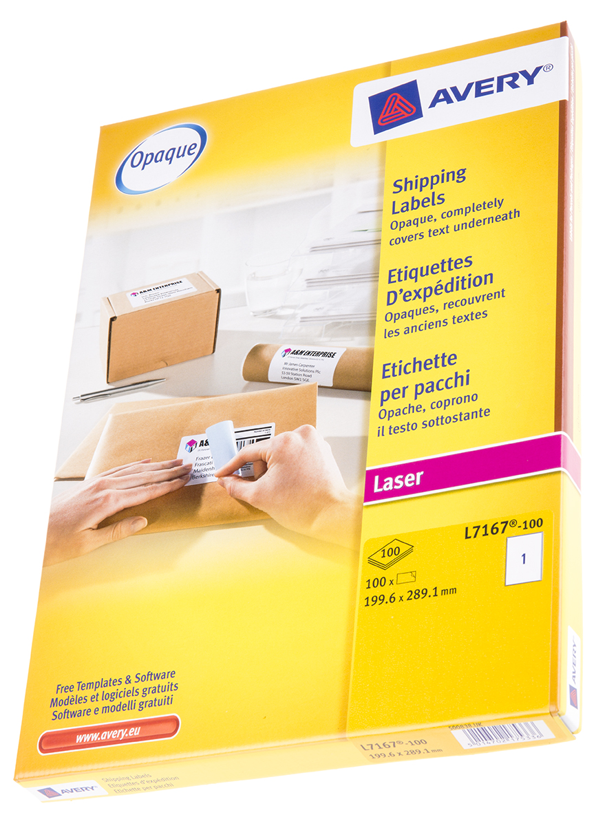 Avery White Adhesive Address Label Sheet, Pack of 100 Per Pack