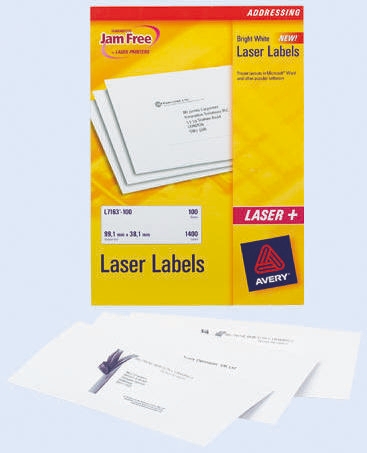 Avery White Adhesive Address Label Sheet, Pack of 100 Per Pack