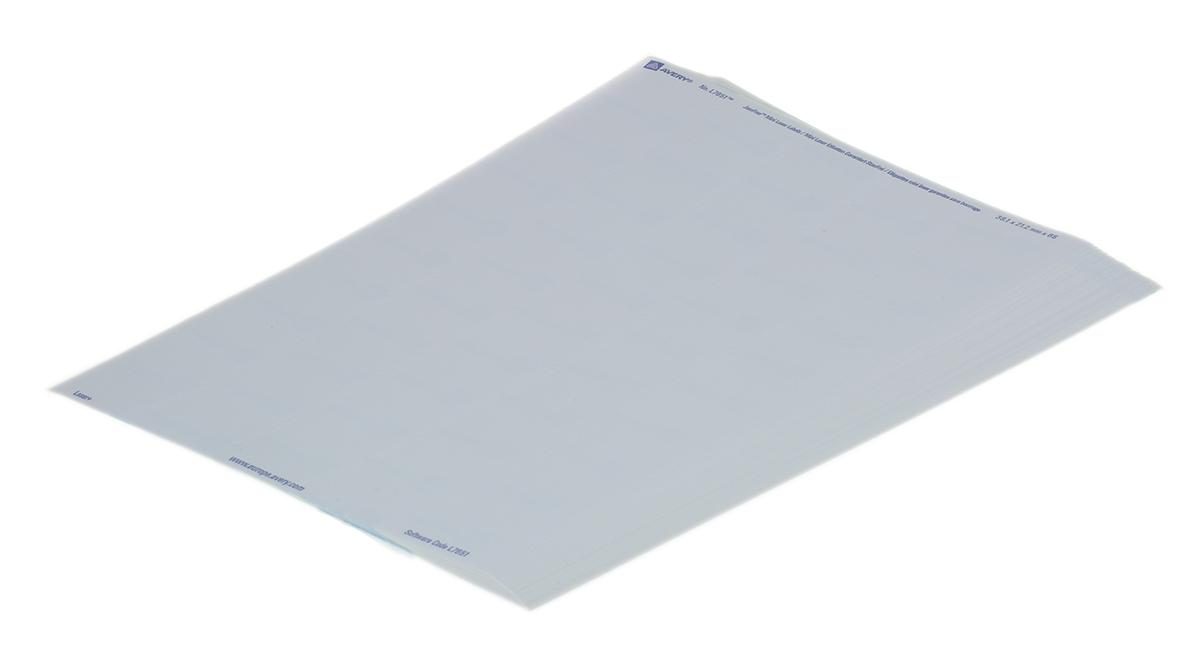 Avery White Adhesive Address Label Sheet, Pack of 25 Per Pack