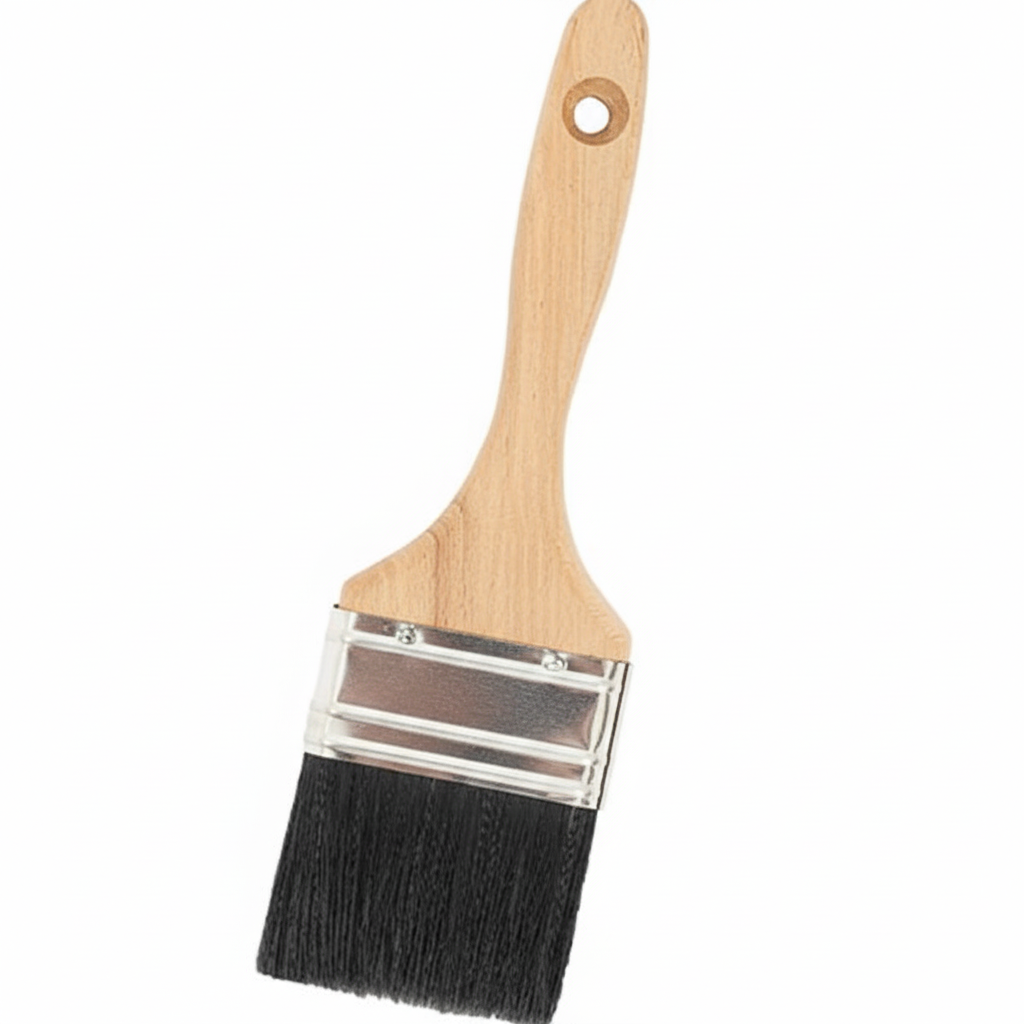 E-Pro 1.5 Inch Flat Oil Paint Brush Synthetic Bristles with Durable Wooden Handle 13 cm Wide