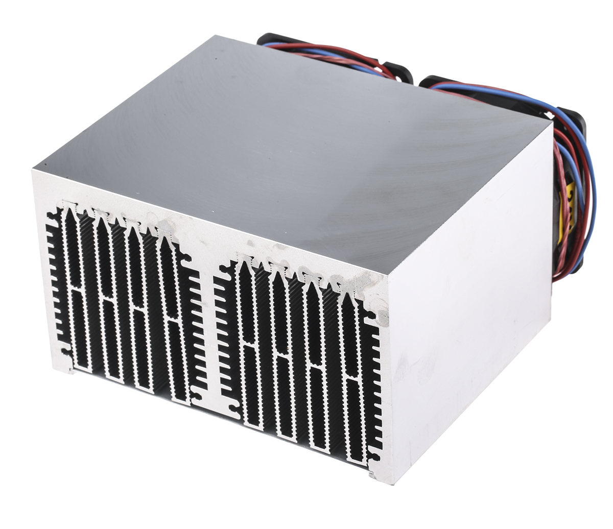 Fischer Elektronik Heatsink, Universal Rectangular Alu with Fan 74 mm 100 mm 125mm