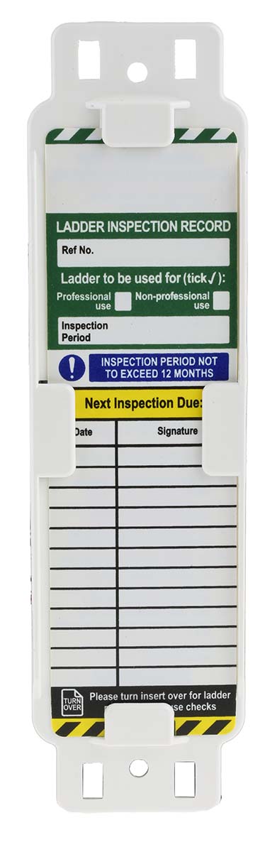 lad-gb-eith-l12-a Brady Red on White Safety Ladder Tag, English Language, 1 Per Pack per Pack