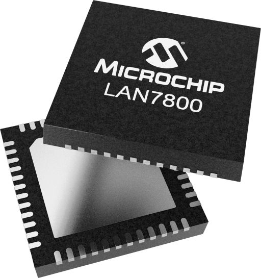 Microchip LAN7800T-I/VSX, USB Controller IC, 1.8 V 1000 Mbps USB, 48-Pin 3.3V SQFN