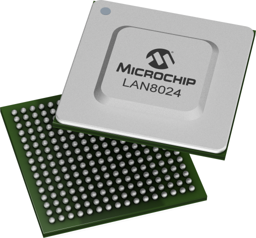 Microchip LAN8024-V/3HW, Transceiver, -0.3 V 1.25 Gbps, 256-Pin 9.99V BGA