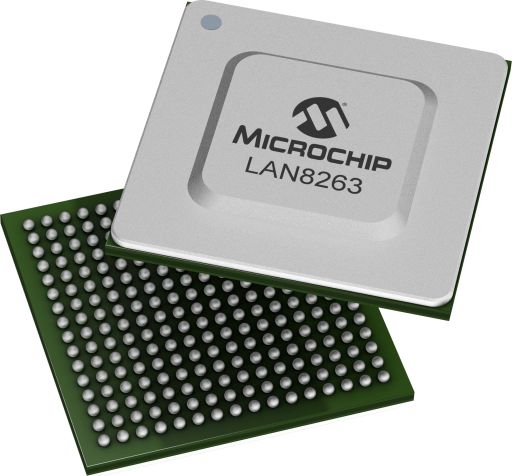 Microchip LAN8263-V/3HW, Ethernet Transceiver, -0.3 V 1.25 Gbps MDIO, SPI, 256-Pin 0.99V BGA