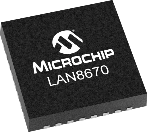 Microchip LAN8670D0T-E/LMX, Ethernet Transceiver, 3.135 V 10 Mbps RMII, 32-Pin 3.465V VQFN