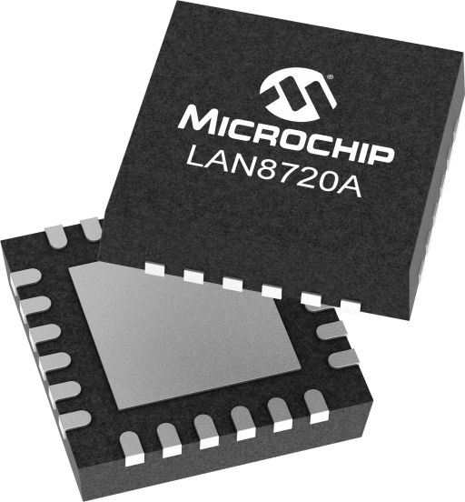 Microchip LAN8720AI-CP-TR-ABC, Ethernet Transceiver, 1.2 V 100 Mbps, 24-Pin QFN
