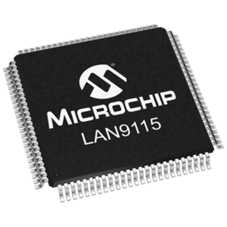 Microchip, Controller IC, 3.3 V 100 Mbps MII, 100-Pin 3.3V TQFP