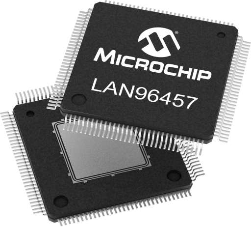 Microchip LAN96457ST-I/8MW, Unmanaged Ethernet Switch, -0.3 V 1 Gbps, 128-Pin 3.63V TQFP