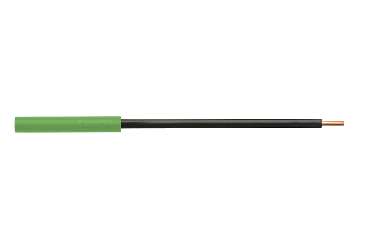 Schutzinger Green Banana Socket With Copper contacts and Nickel Plated