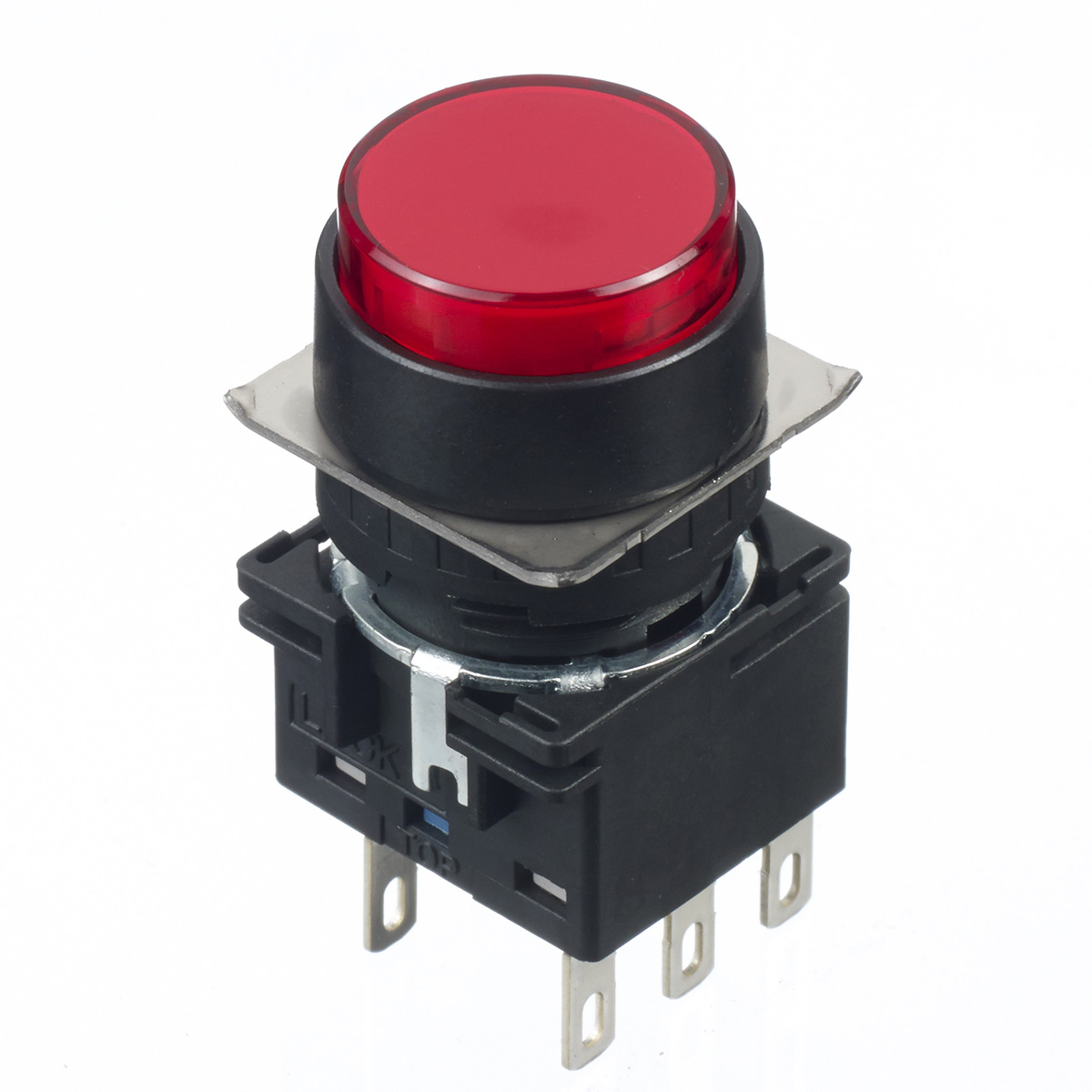 Idec LB Series Illuminated Push Button Switch, Momentary, 16 mm Cutout, DPDT, IP65, 30 V dc 125 V ac
