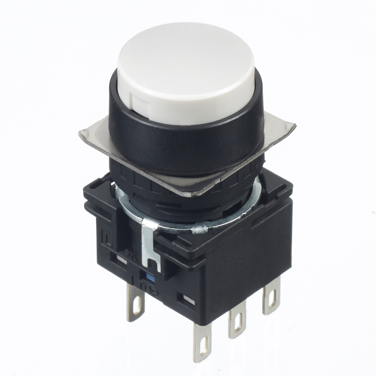 Idec LB Series Illuminated Push Button Switch, Momentary, 16 mm Cutout, DPDT, IP65, 30 V dc 125 V ac