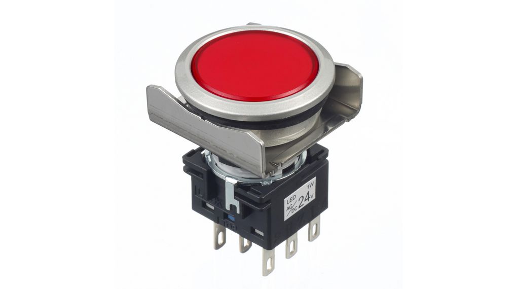 Idec, LB, Panel Mount Red LED Pilot Light, IP65, Round, 24V