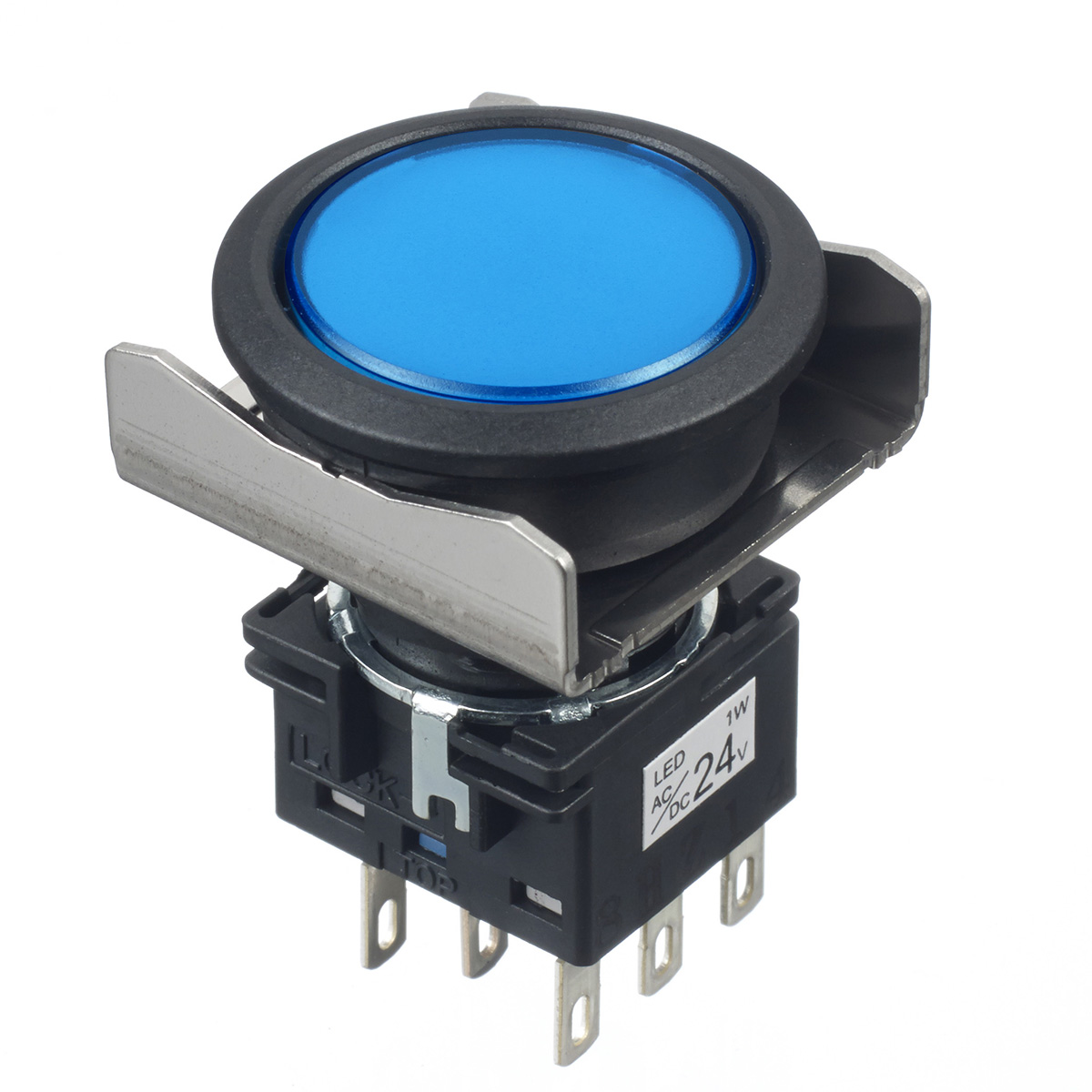 Idec LBW Series Illuminated Push Button Switch, Momentary, Panel, IP40, IP67, 30 V dc 250 V ac