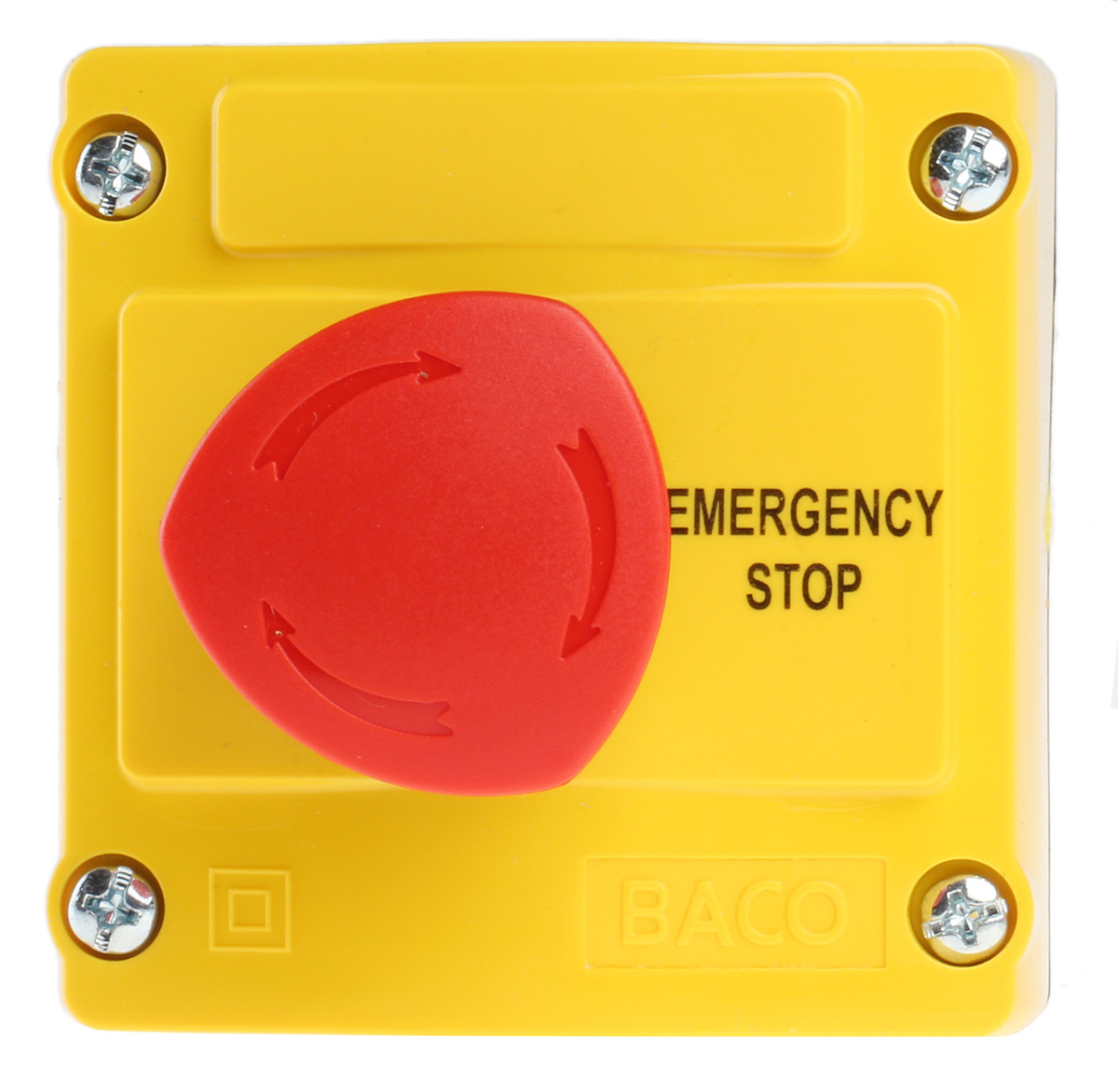 BACO LBX1 Series Twist Release Emergency Stop Push Button, Surface Mount, 22 mm Cutout, 1 NC, IP66