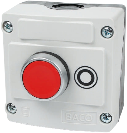 BACO Enclosed Push Button - SPST, IP66