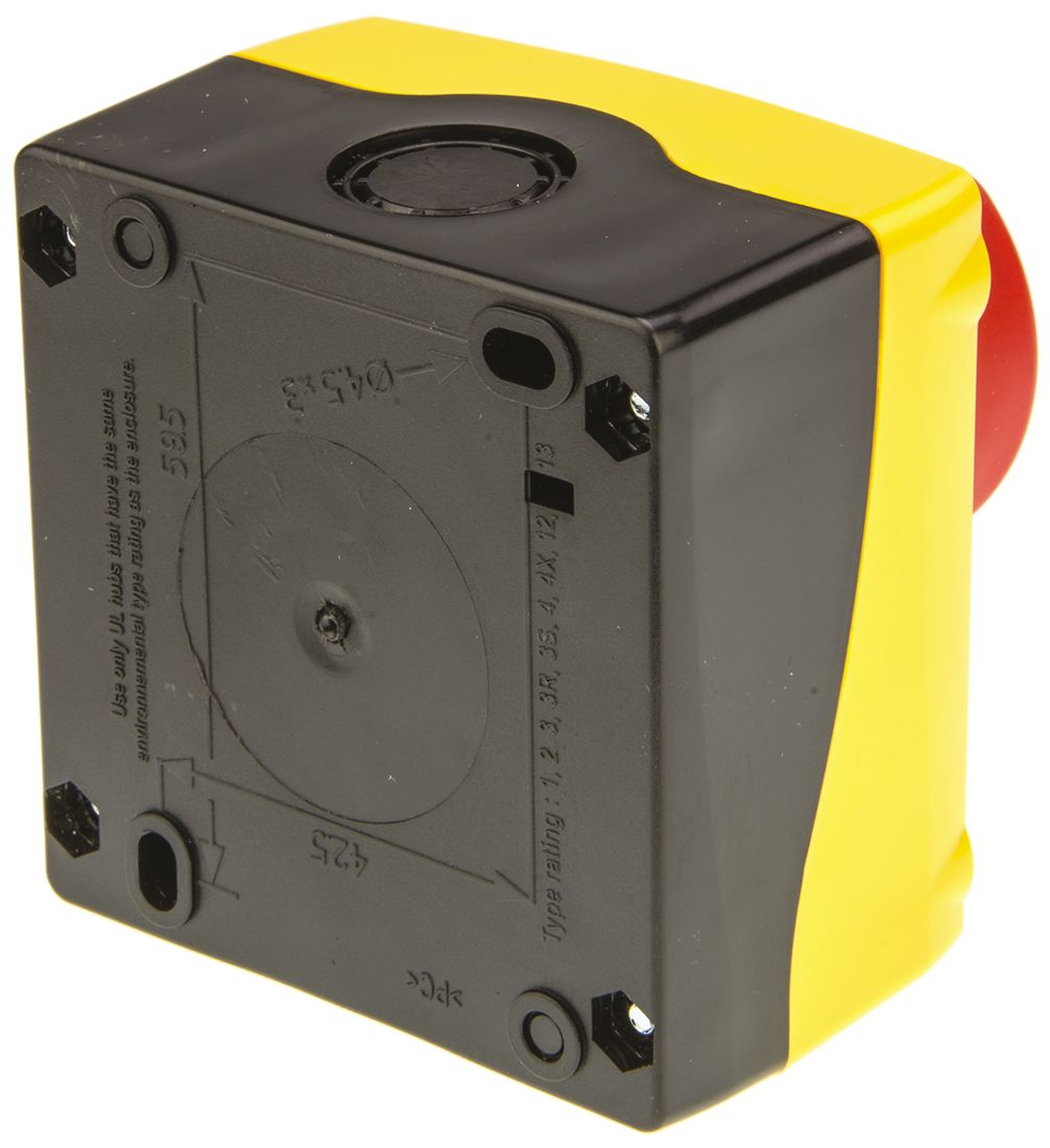 lbx11302 BACO LBX1 Series Key Release Emergency Stop Push Button, Surface Mount, 22 mm Cutout, 2 NC, IP66