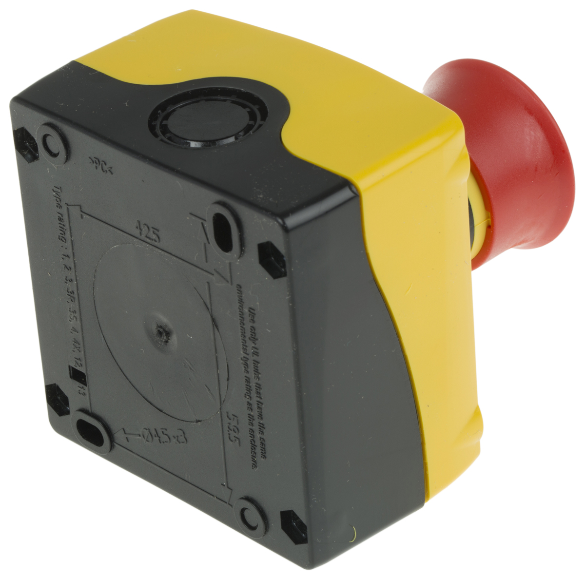 lbx15302 BACO LBX1 Series Pull Release Emergency Stop Push Button, Surface Mount, 22 mm Cutout, 2 NC, IP66