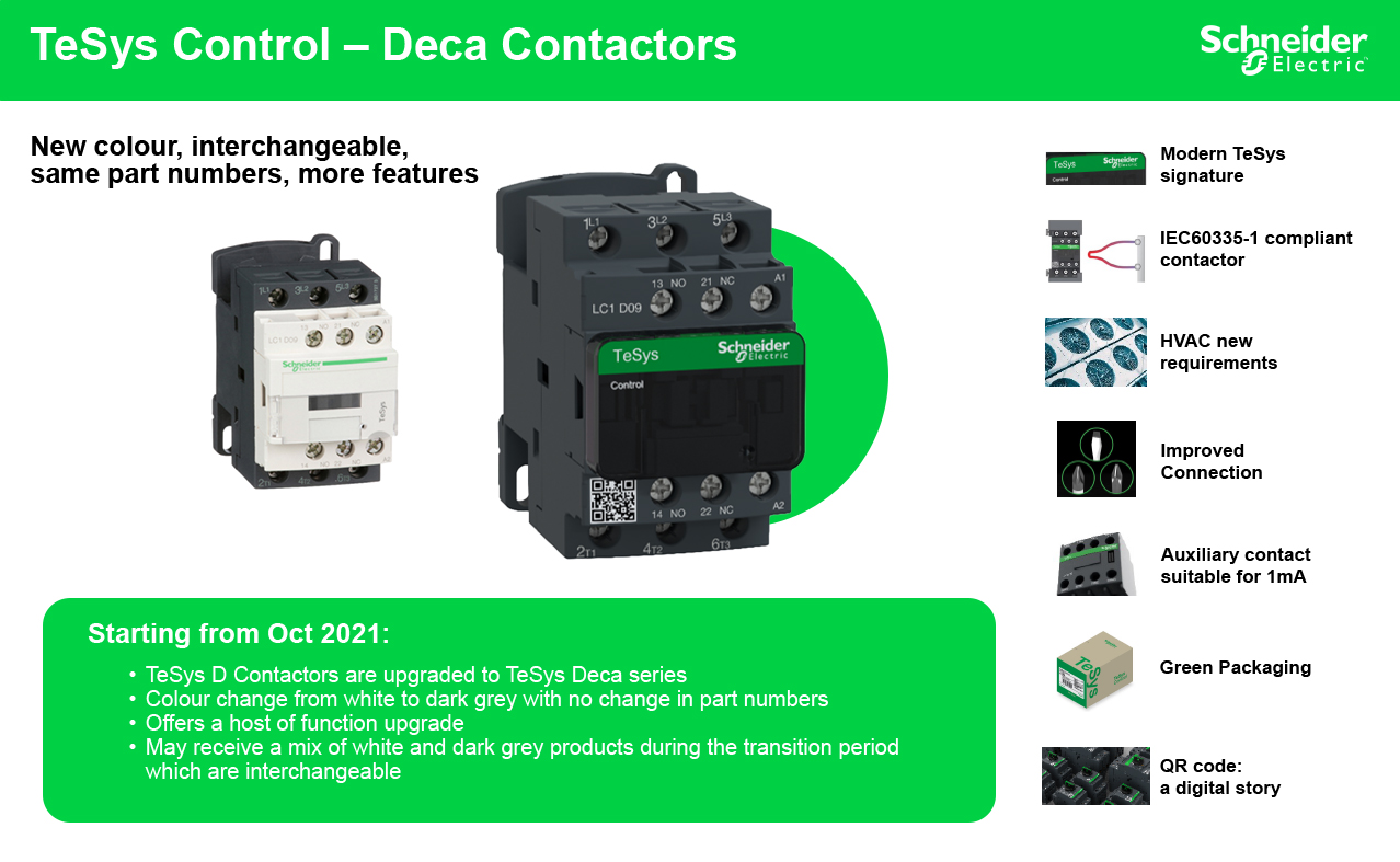 lc1d25bd Schneider Electric LC1D Contactor, 24V dc Coil, 3-Pole, 25 A, 11 kW 24V dc, 3 NO, 690V ac
