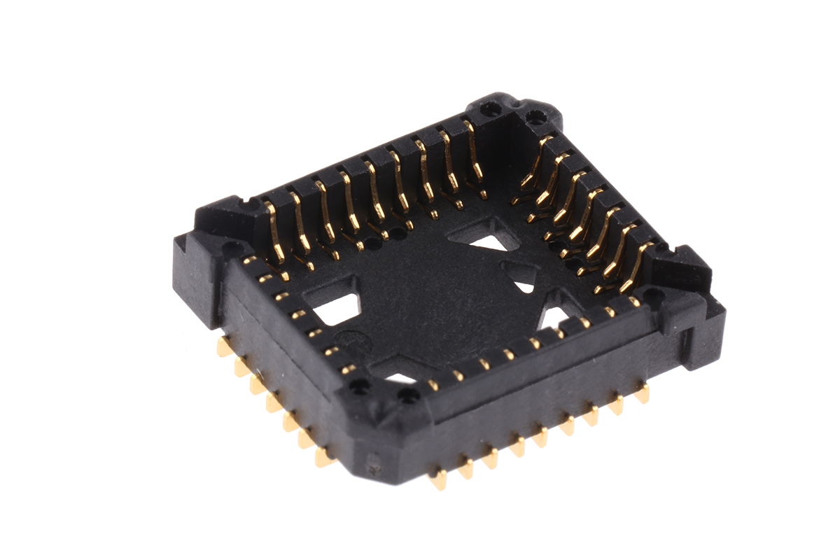 lcc-032-h200-55 E-TEC 1.27 mm Pitch 32 Way Surface PLCC IC Socket