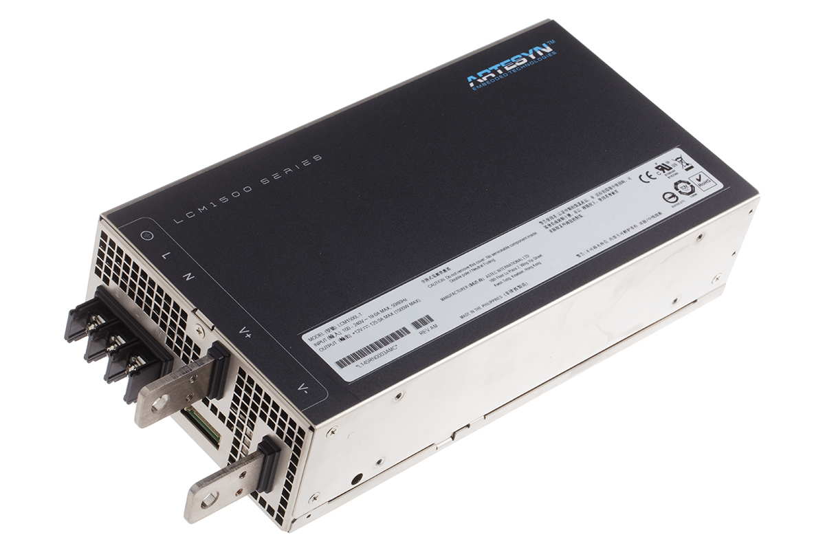 Artesyn Switching Power Supply, LCM1500L -T 12V dc, 133A, 1.5 kW, Input 90V ac to  264V ac