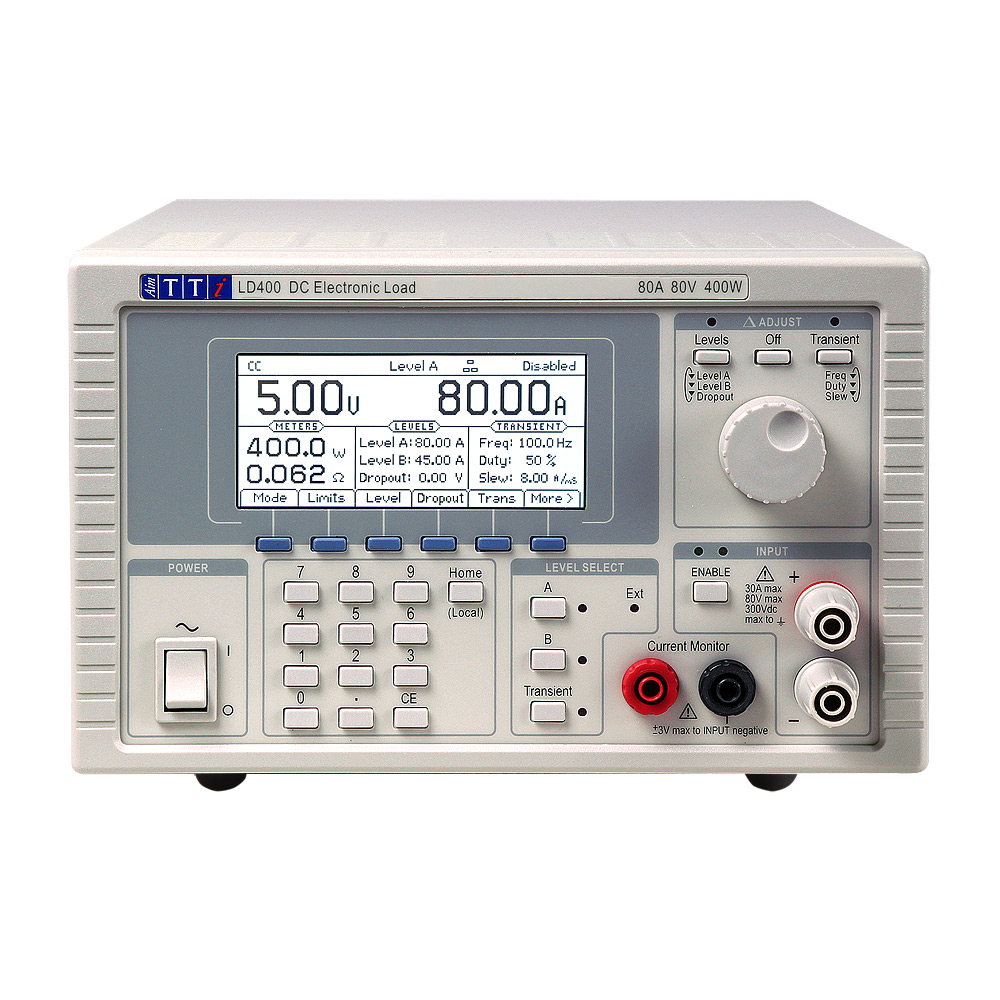 Aim-TTi LD400 Series Electronic DC Load, 0 to 400 W, 0/80 V, 0 to 80 A