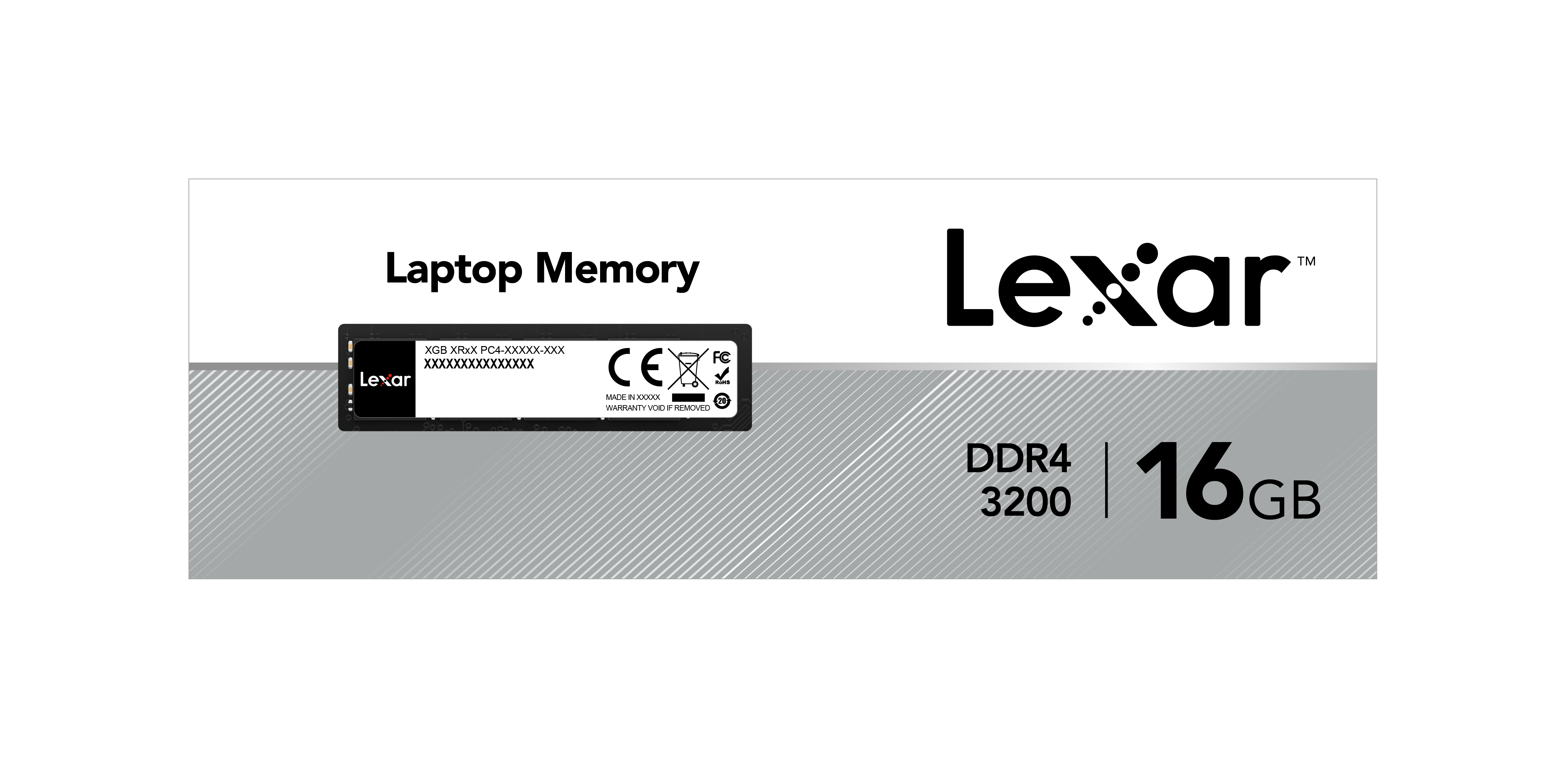 Lexar 16 GB DDR4 Laptop RAM 3200 MHz, DIMM, 1.2V
