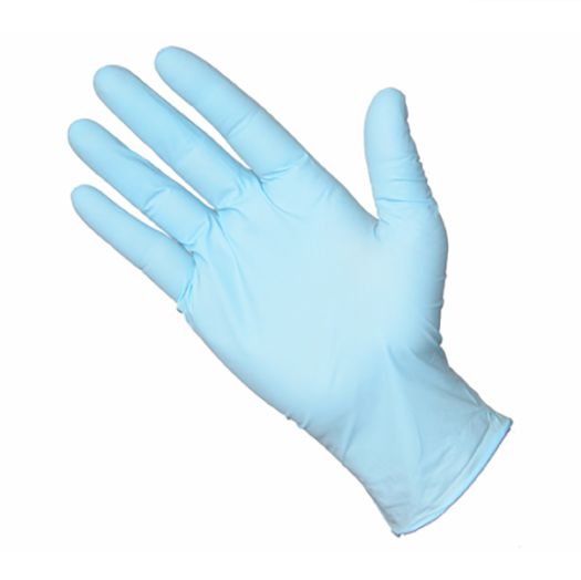 Liscombe LD854 Blue Nitrile Disposable Gloves, Size L, 100 per Pack