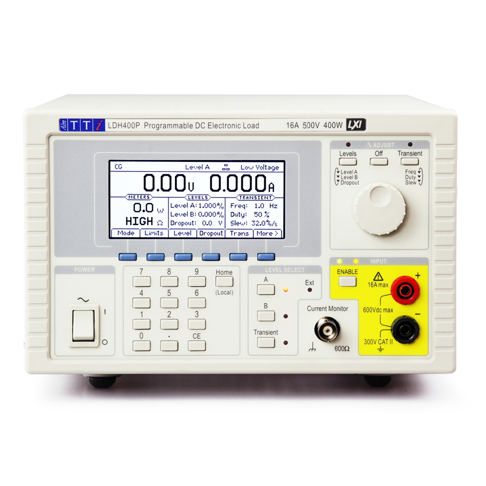 Aim-TTi LDH400 Series Electronic DC Load, 0 to 400 W, 10/500 V, 0 to 16 A