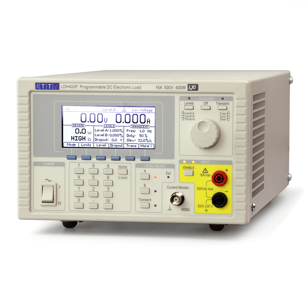 ldh400p Aim-TTi LDH400 Series Electronic DC Load, 0 to 400 W, 10/500 V, 0 to 16 A
