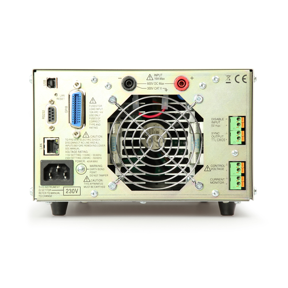 ldh400p Aim-TTi LDH400 Series Electronic DC Load, 0 to 400 W, 10/500 V, 0 to 16 A