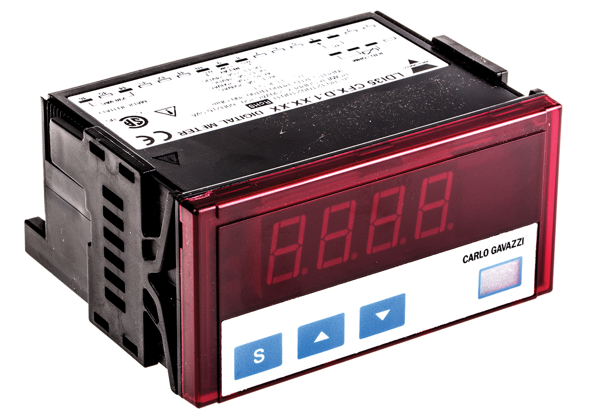Carlo Gavazzi LDI35 CF Single Line, LED Multi-Function Panel Meters for Pressure, AC/DC, Power, Frequency, Torque, AC/DC