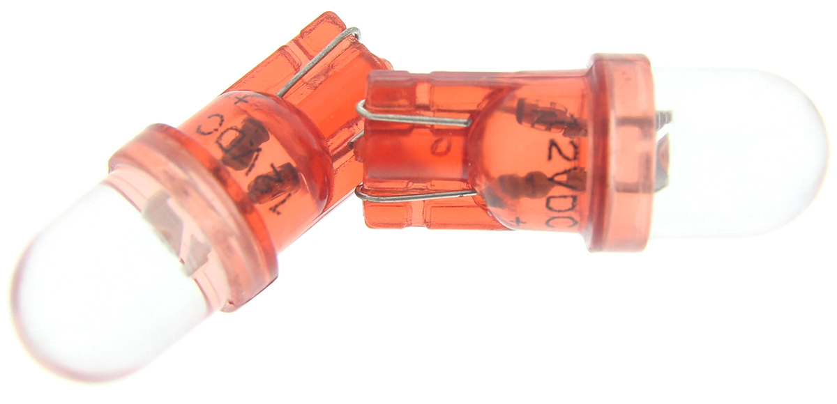 JKL Components Red Indicator Lamp, Wedge Base, 10 mm Diameter
