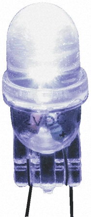 JKL Components White Indicator Lamp, Wedge Base, 10 mm Diameter