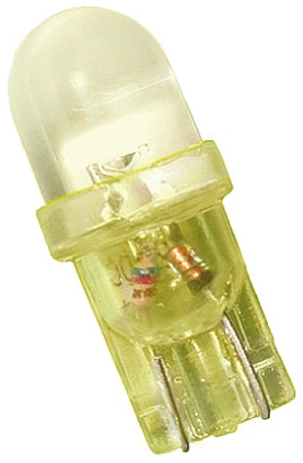 JKL Components Yellow Indicator Lamp, 12V dc, Wedge Base, 10 mm Diameter