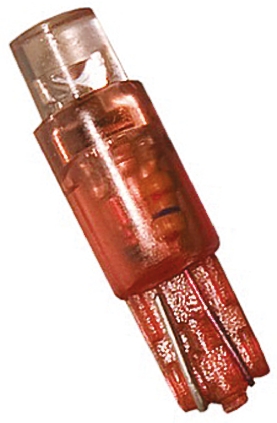 JKL Components Red Indicator Lamp, 12V dc, Wedge Base, 4.5 mm Diameter, 340mcd